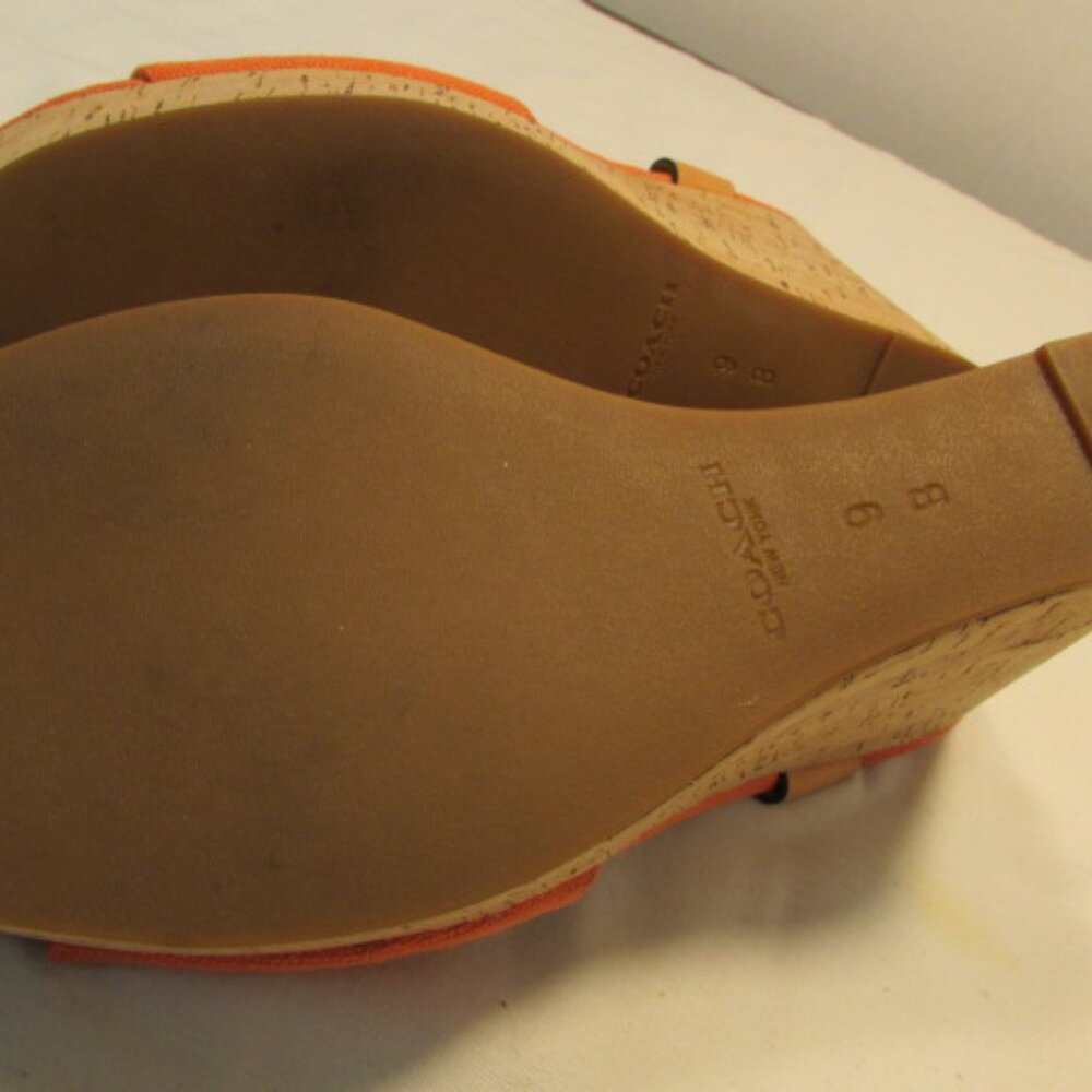 Coach Linden Platform Cork Slingback Wedges - Picture 10 of 14